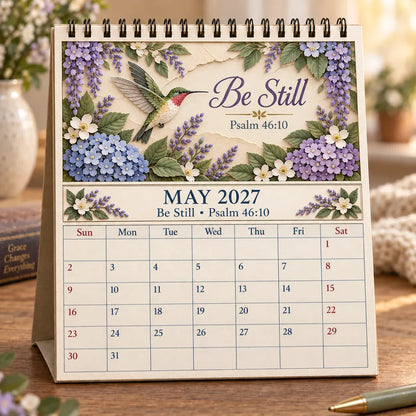 ✝️✝️ 3D Christian Calendar 2027 | 12 Scripture Designs with Nature Scenes, Birds & Flowers for Faith-Filled Homes & Meaningful Gifts 🎁
