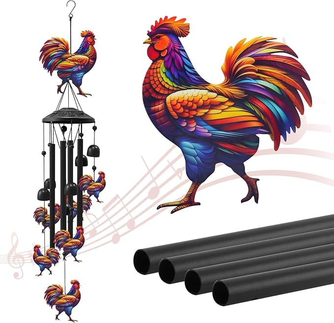 🔥🔥Juneteenth 49% OFF-🐦Vintage Colorful Hummingbird Wind Chime with Metal Tubes and Bells