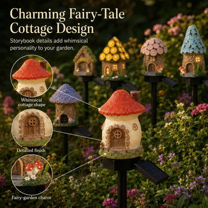 🍄Solar Fairy-Tale Mushroom Cottage Garden Light