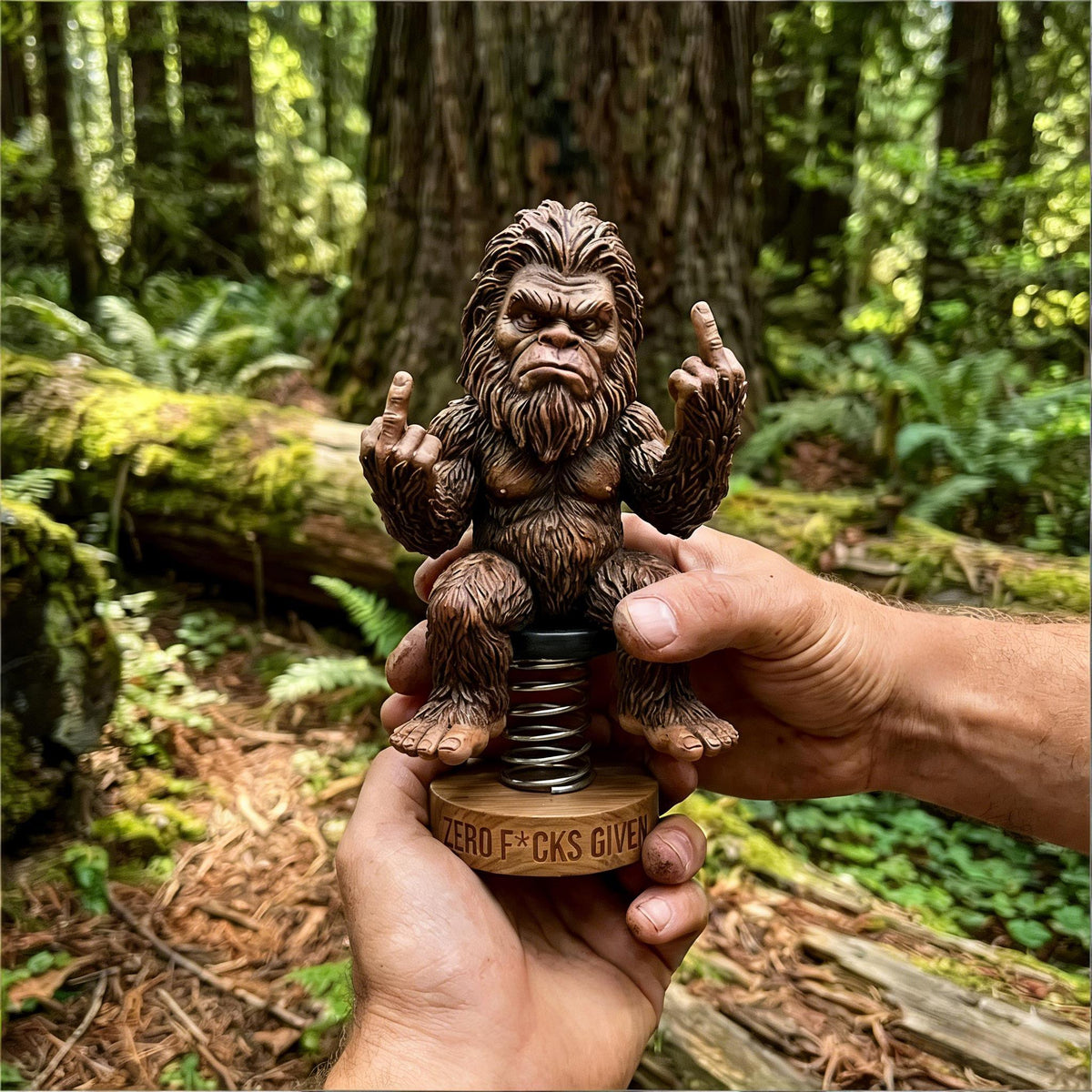 🐾😮Bigfoot “Zero F*cks Given” Bobblehead