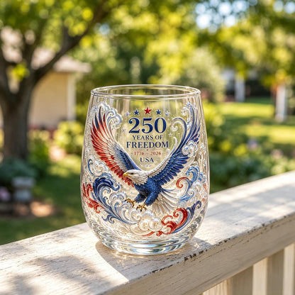 🦅Limited Edition 2026 USA 250 Years of Freedom Eagle Glass
