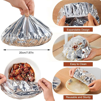 🍲🍲🔥 Home dining table & food container aluminum foil heat-retaining cover