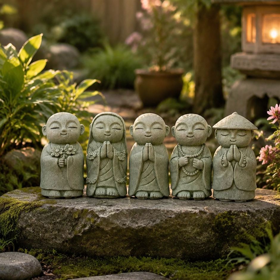 🧘🧘Summer Sale 50% OFF🔥Handcrafted Mini Stone Zen Jizo Statue
