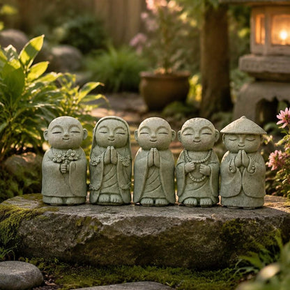 🧘Summer Sale 50% OFF🔥Handcrafted Mini Stone Zen Jizo Statue