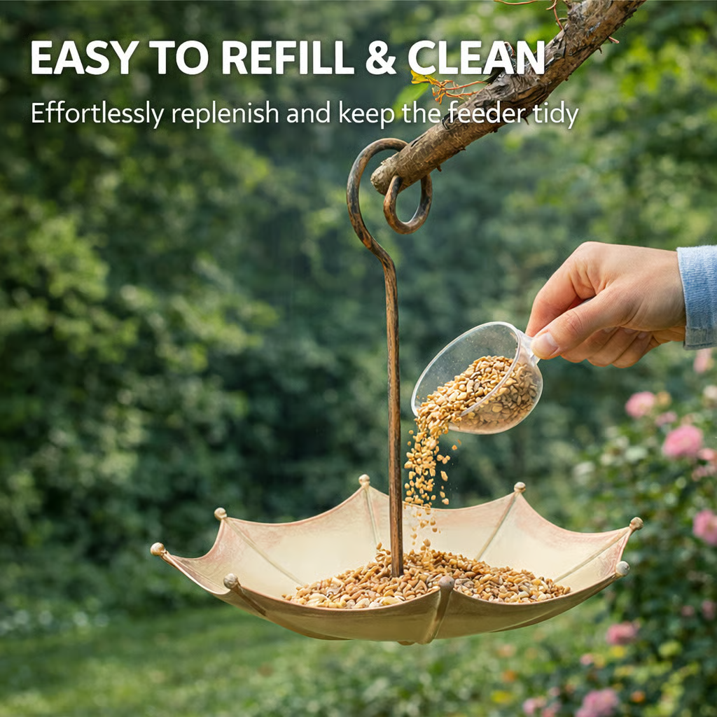 🐦🐦Last Day 50% OFF🐦Mini Umbrella Bird Feeder — Whimsical Garden Charm