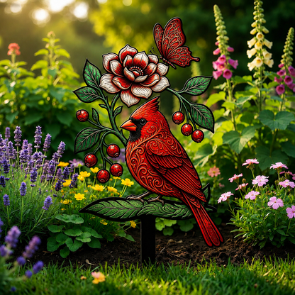 🌺🌺Summer Sale 50% OFF🔥Cardinal Art Garden Stake