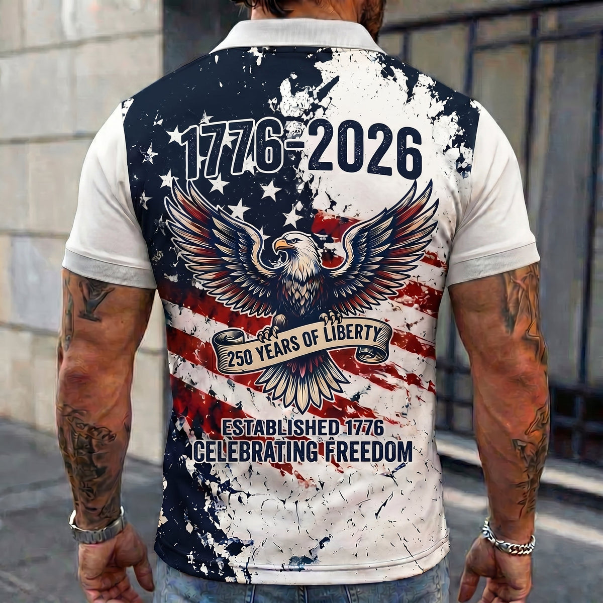 🔥Last Day 65% OFF - 🇺🇸 USA 250th Anniversary Patriotic Polo Shirt