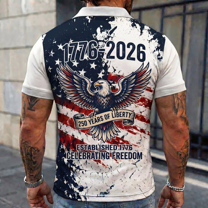 🔥Last Day 65% OFF - 🇺🇸 USA 250th Anniversary Patriotic Polo Shirt