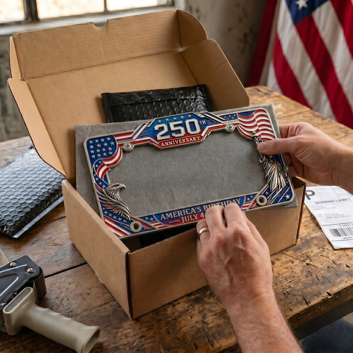 🗽LAST DAY 49% OFF-🇺🇸250th Anniversary Commemorative License Plate Frame