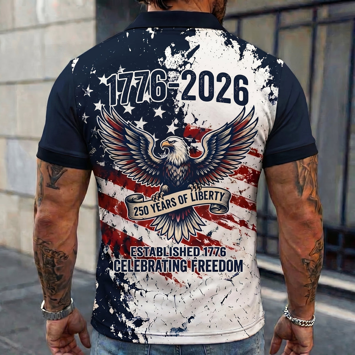 🔥Last Day 65% OFF - 🇺🇸 USA 250th Anniversary Patriotic Polo Shirt