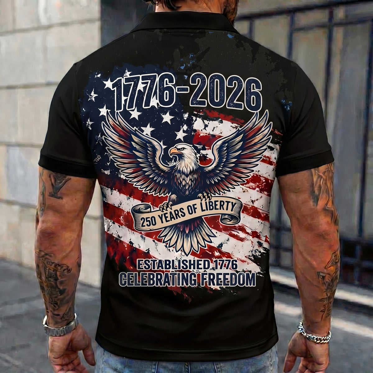 🔥Last Day 65% OFF - 🇺🇸 USA 250th Anniversary Patriotic Polo Shirt