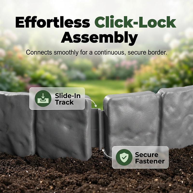 🌼🍀Best Seller in summer 49% Off🔥Easy Install Cobblestone Garden Border - 5M Edging Kit