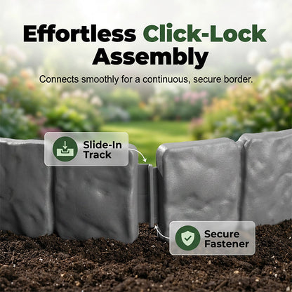 🌼🍀Best Seller in summer 49% Off🔥Easy Install Cobblestone Garden Border - 5M Edging Kit