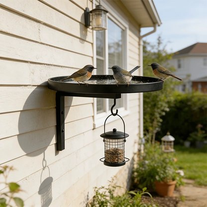 📢📢50% OFF !!!⏰Wall-Mounted Metal Bird Bath – Antique Bronze Finish 🐦🛁🧱🏡