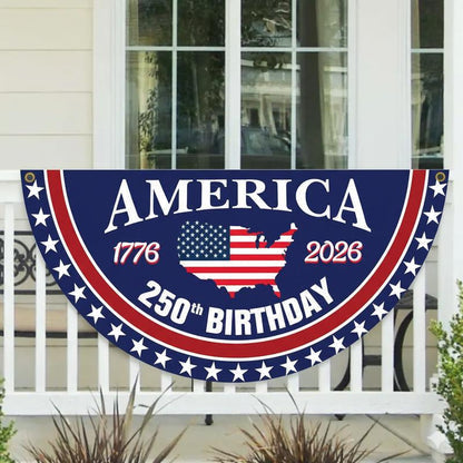 USA 250th Birthday Bunting Flag - Made in America